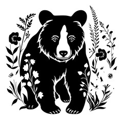 Bear clipart, valentine day, valentine clipart, cute bear svg, animal svg, animal eps, animal clipart, jungle png, tiger, animal, vector, tattoo, head, cat, wild, illustration, mammal, bear, logo, des