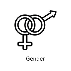 Gender vector outline icon style illustration. EPS 10 File