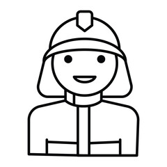 Fireman icon vector on trendy design