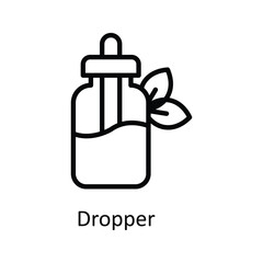 Dropper vector outline icon style illustration. EPS 10 File