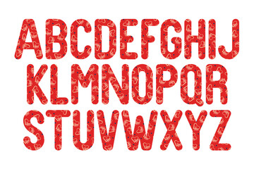 Versatile Collection of Ruby Red Alphabet Letters for Various Uses