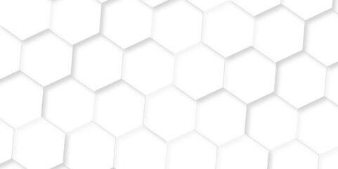 Abstract background with hexagons Abstract hexagon polygonal pattern background vector. seamless bright white abstract honeycomb background.	
