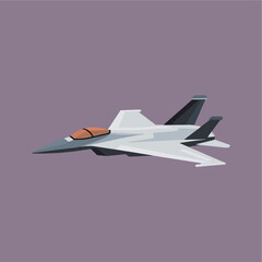Fototapeta na wymiar vector flat jet fighter illustration