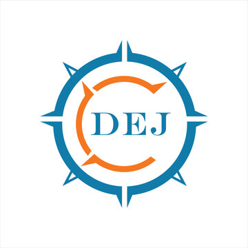 DEJ letter design. DEJ letter technology logo design on white background. DEJ Monogram logo design for entrepreneur and business