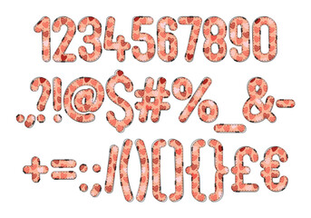 Versatile Collection of Lovey Numbers and Punctuation for Various Uses