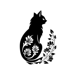 cat svg, cat floral svg, car lover svg, animal svg bundle, domestic pet svg, cat mom svg, cat bundle svg, cat mama svg, cat printable svg, flower svg, plant svg, floral svg, silhouette cat, cat, anima