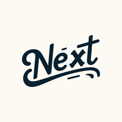 next lettering vector illustration template design