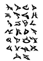 Graffiti Lettering.Font Graffiti.Abzat Graffiti