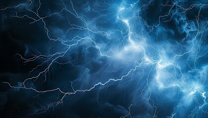 Obraz premium Lightning texture. unstable atmosphere, thick layers of clouds, thunderstorm. generative AI