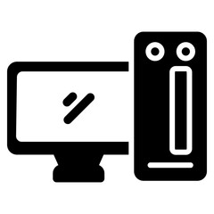 Desktop Computer Vector Icon