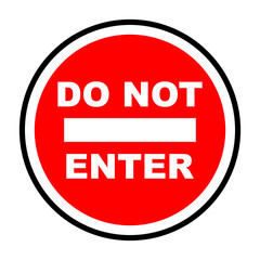 Icon illustration of do not enter circle sign. Sign do not enter isolated on white background warning sign do not enter