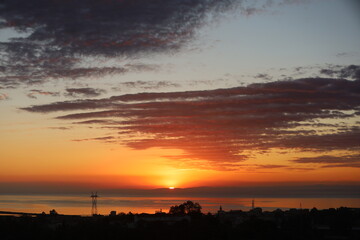sunrise over the Mediterranean sea