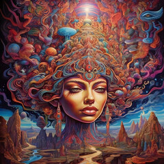 Exploring Expanded Psychedelic Consciousness through DMT Art Style