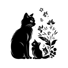 cat svg bundle, cat floral svg, car lover svg, animal svg bundle, domestic pet svg, cat mom svg, cat bundle svg, cat mama svg, cat printable svg, flower svg, plant svg, floral svg, silhouette cat, cat