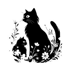 cat svg bundle, cat floral svg, car lover svg, animal svg bundle, domestic pet svg, cat mom svg, cat bundle svg, cat mama svg, cat printable svg, flower svg, plant svg, floral svg, silhouette cat, cat