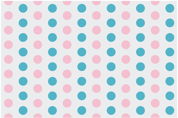 Fototapeta na wymiar seamless polka dots pattern pink and blue on white background
