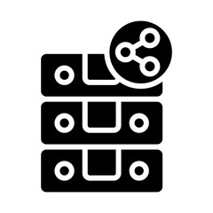Server Sharing Vector Icon