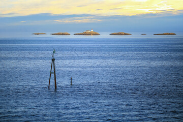 Lighthouse in Vestfjorden, Lofoten islands, Norway
