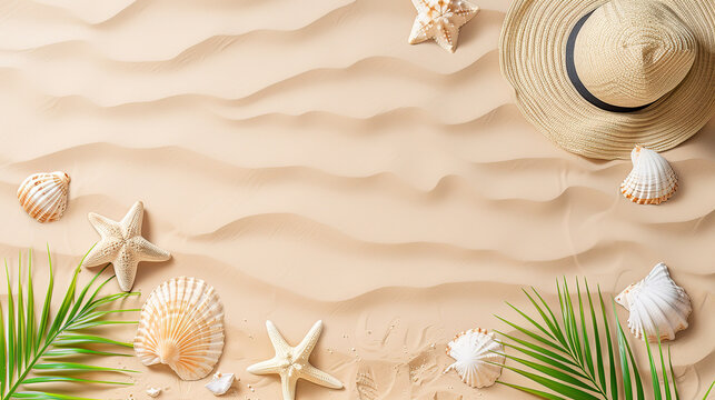 sand wallpaper with empty copy space, a summer, holiday theme