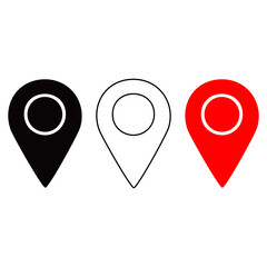 set of map pointers. Location icon vector. Search Map location