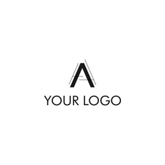 The letter A monogram with lines that tell the story of a building's construction is suitable for an architect's logo like you