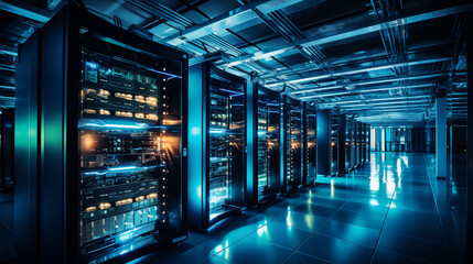 Obraz premium Data Haven: The Core of Connectivity