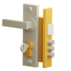 Door Handle 3D Illustration