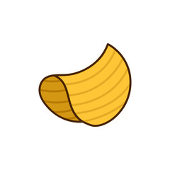 potato chips icon sign isolated on white background - vector illustration eps10