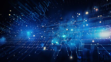 Abstract tech background: ai concept with big data visualization, science theme