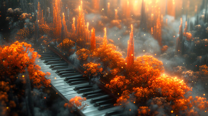 A Piano in the Middle of a Forest Fractal