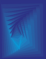 plane composition and geometric shapes with shades of blue for visual communication design needs