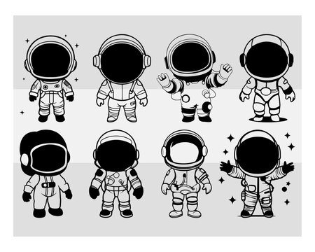 Baby Astronaut Svg, Baby Astronaut Silhouette, Astronaut Svg Image, Svg Astronaut, Astronaut Svg For Cricut, Silhouette Baby Astronaut, Baby Astronaut Vector, 