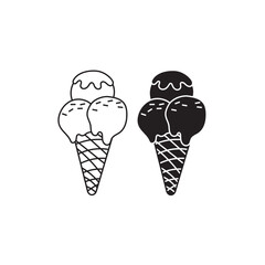 Ice cream icon vector illustration. flat icon for apps and websites