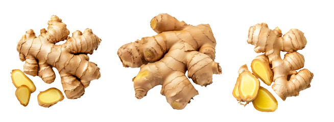 Ginger isolated on transparent background cutout