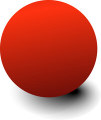 Red paper circle and shadow. Element for design