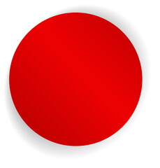Red paper circle and shadow. Element for design