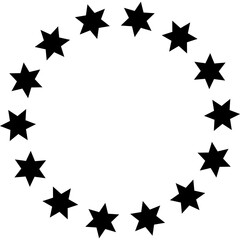 Circle made out of stars. Infographic