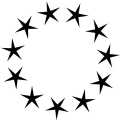 Circle made out of stars. Infographic