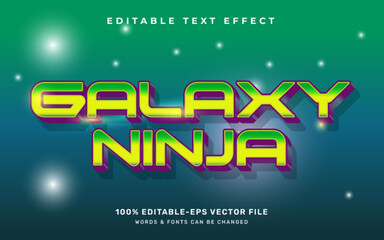 Galaxy ninja editable text effect template