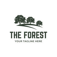 Fototapeta premium Tree logo design. Pine forest logo vector illustration