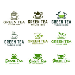 Set of Fresh tea logo vector illustration