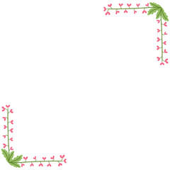 floral frame for decoration, invitation, greeting card  