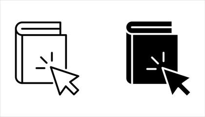 internet education concept icon set, e-learning resources, distant online courses on white background