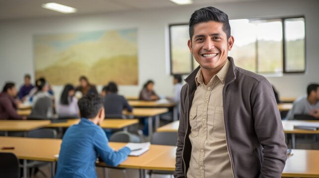 Dedicated ESL instructor in diverse language center commitment to language acquisition