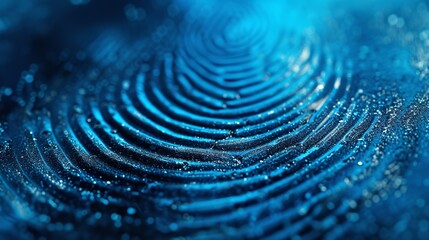 Background in abstract technology for fingerprints. Generative Ai. - obrazy, fototapety, plakaty