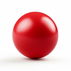Obraz premium red sphere isolated on white