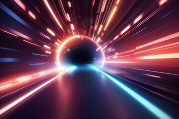 Abstract speed light Starburst background,created by ai generated