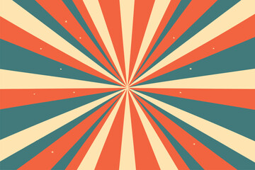 Classic Vintage Retro Rays Background, Retro pattern on paper, Classic vintage rays sunburst retro