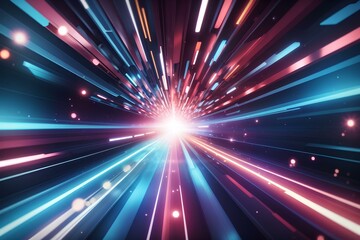 Abstract speed light Starburst background,created by ai generated