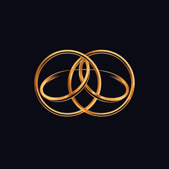 graphic logo of couple ring